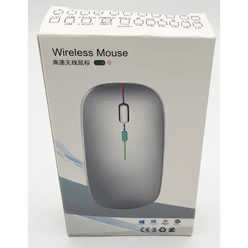 Wireless mouse with a charging cable. Product sold online, in particular via DHGate.