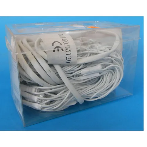 Mesh-shaped decorative lighting chain with non-replaceable LED lights and a flashing control unit, 1.2m x 1.6m.