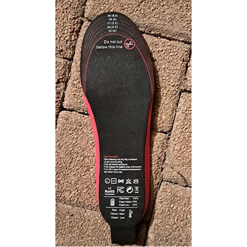 Remote-controlled insoles, 12th generation, with integrated lithium-ion batteries. Product sold online, in particular via Amazon (ASIN B0CGM2L8S6).