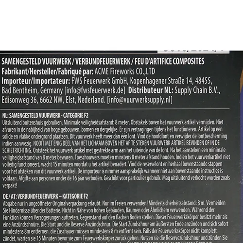 Supply Chain B.V. - Fireworks