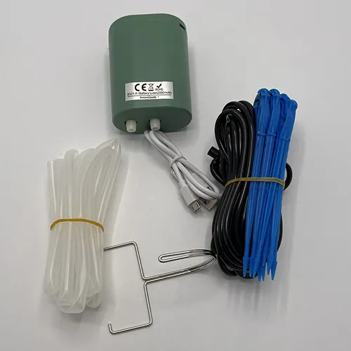 Automatic drop irrigation set.