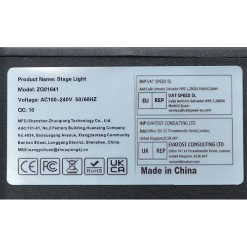 A plug-in stage light with multiple different lighting modes controlled by remote.