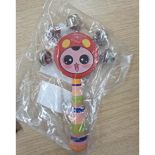 Toy rattle with 5 bells. Product sold online, in particular via AliExpress (unique identifier: 1005007473721043).