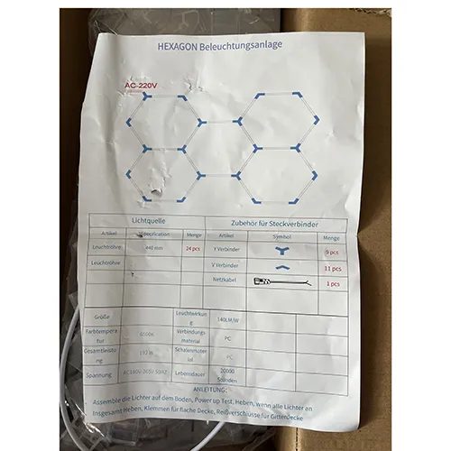 Ceiling LED lamp to be assembled from individual elements, including 28 tubes. Product sold online, in particular via eBay (article number 167546847988)