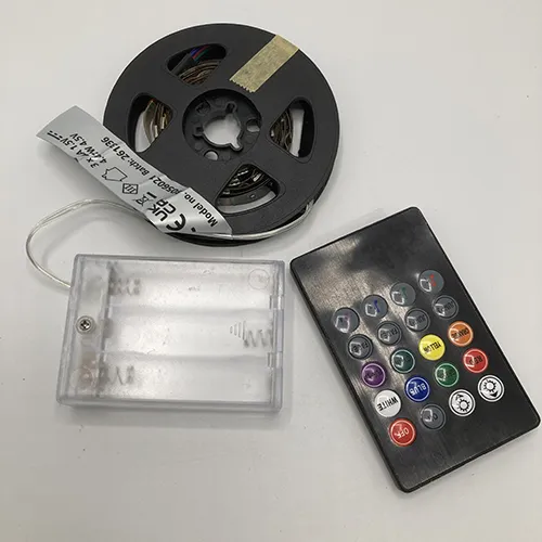LED strip with remote control.