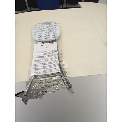 Plastic folding chair. The seat dimensions are 300x270x29 mm. The chair frame consists of 90x16x2.0 mm metal strips.