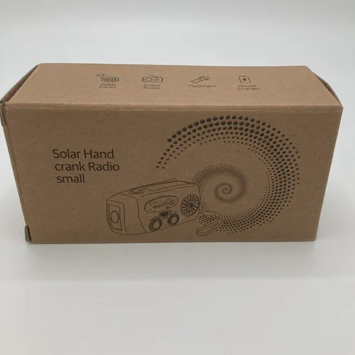 Emergency radio operated by a pair of knobs.