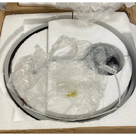 Black ceiling LED lamp, 50 cm. Product sold online, in particular via AliExpress (unique identifier: 1005007995480474).