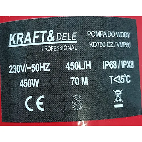Kraft&Dele - Submersible water pump