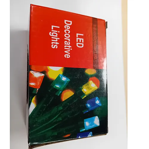 Lighting chain with 100 multicolored LED lights.