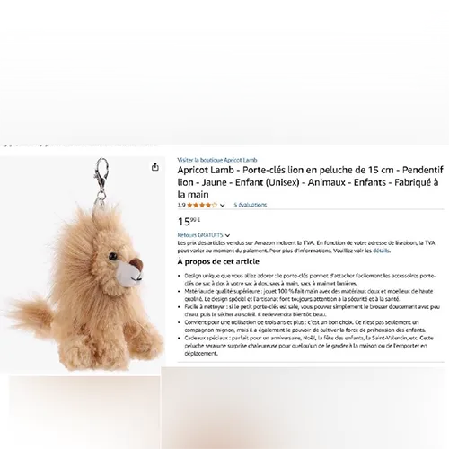 Abricot Lamb - Soft toy with keyring