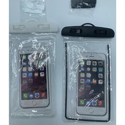 Set of two waterproof bags for mobile phones made of transparent plastic. Product sold online, in particular via Amazon (ASIN: B0CF9VZYYL).