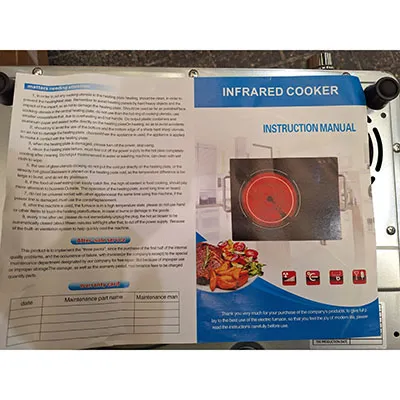 Electric infrared ceramic cooker.