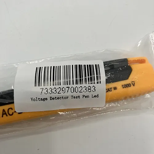 Yellow voltage detector test pen. Product sold online, in particular via Prylexperten.se.