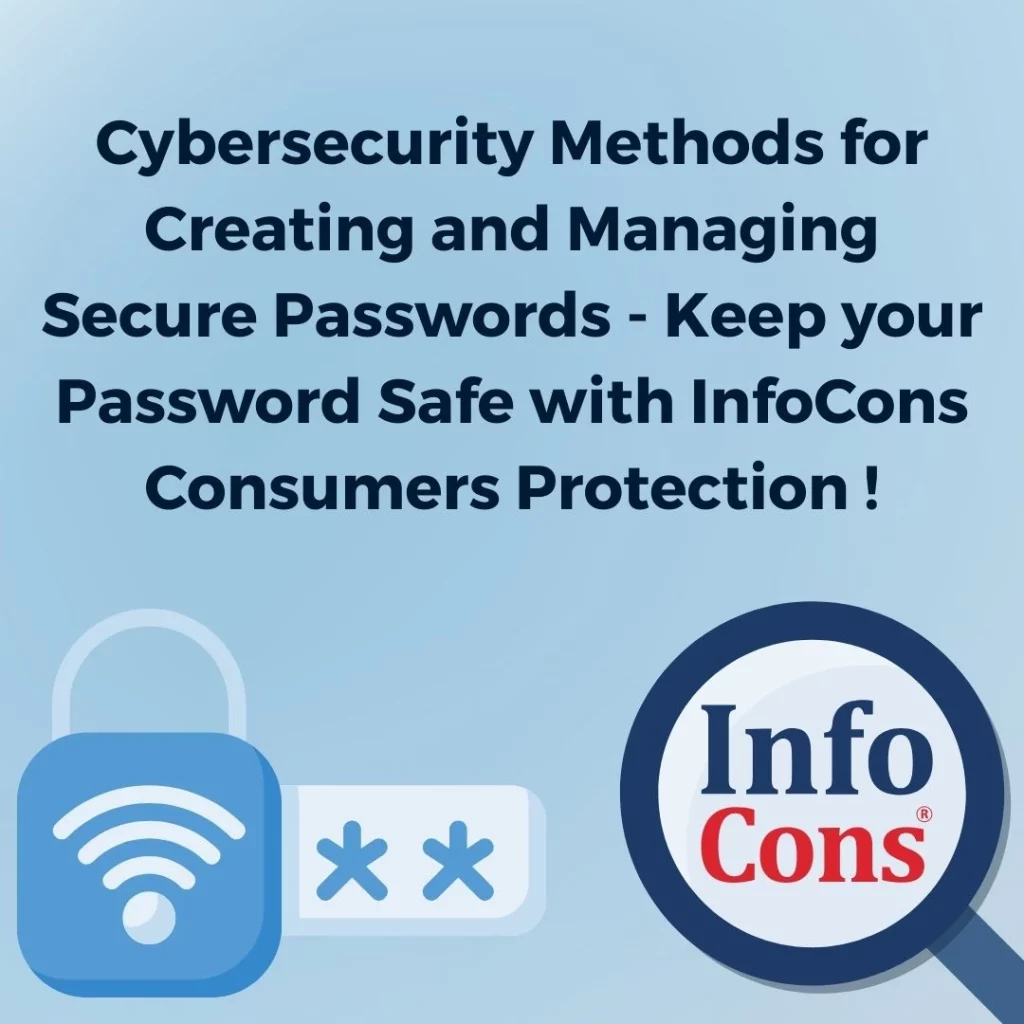 Cybersecurity Methods for Creating and Managing Secure Passwords - Keep your Password Safe with InfoCons Consumers Protection !