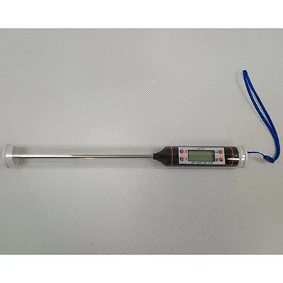 Digital thermometer with an LCD display and four red buttons. Product sold online, in particular via www.nay.sk.