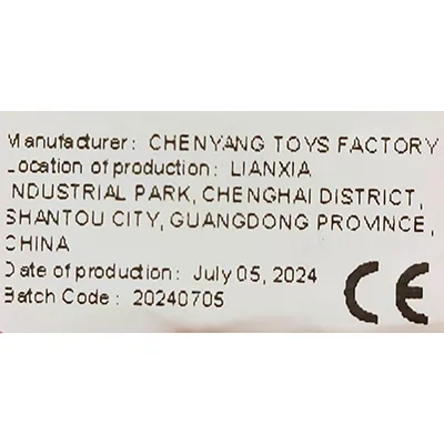 Red toy megaphone. Product sold online, in particular via Temu.