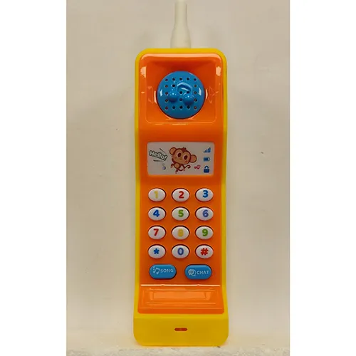 Toy telephone with batteries, intended for children under 36 months. Product sold online, in particular via Temu.