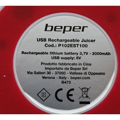 BEPER - USB rechargeable juicer