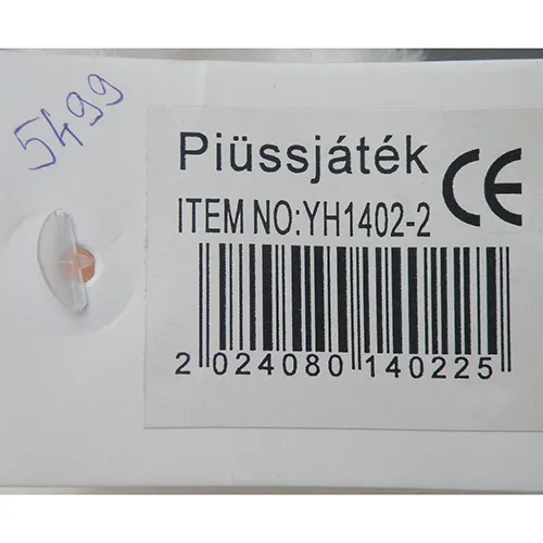 White plush toy in the shape of a bear with a red collar studded with bone-shaped studs.