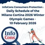 InfoCons Consumers Protection : Daily Schedule of the Milano Cortina 2026 Winter Olympic Games - 10 February 2026