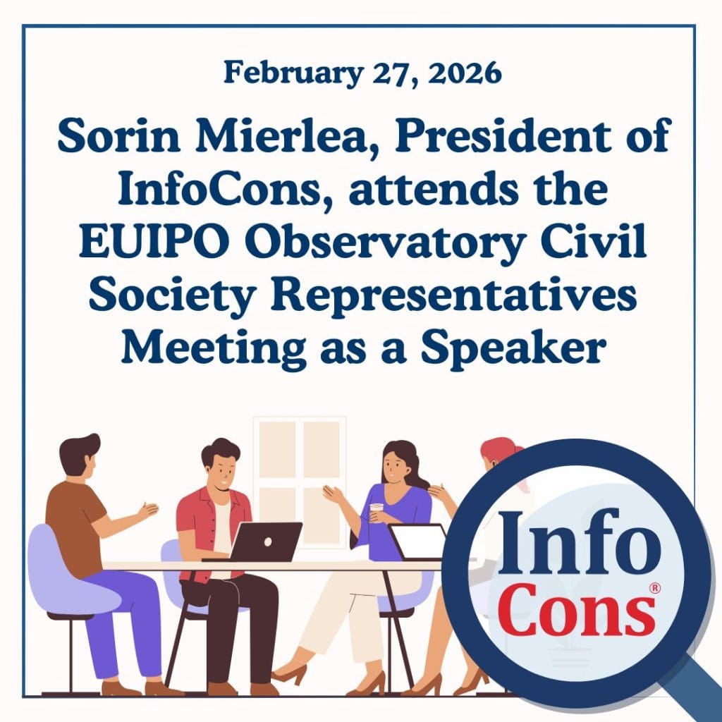 Sorin Mierlea , President of InfoCons Consumer Protection , attends the EUIPO Observatory Civil Society Representatives Meeting as a Speaker