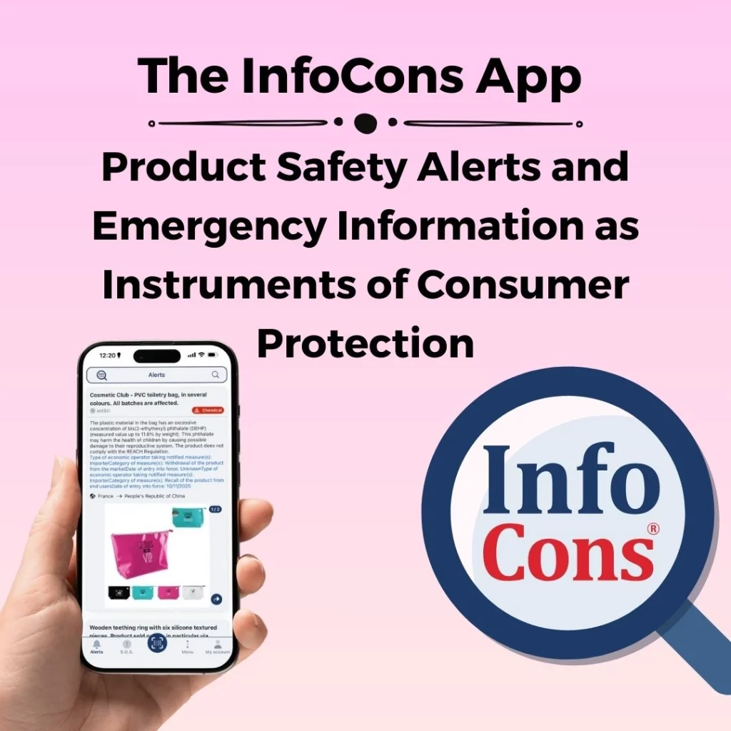 The InfoCons App : Product Safety Alerts and Emergency Information as Instruments of Consumer Protection