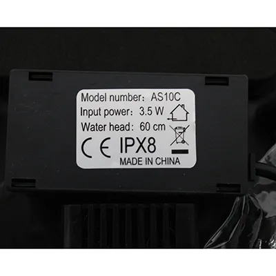 Black plastic fountain with solar panel. Product sold online, in particular via www.kaup24.ee.