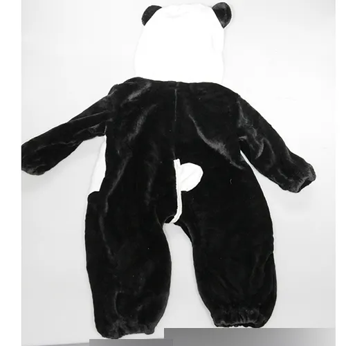 Black and white panda fancy-dress costume, intended for children, 850 mm of length and 380 mm of width. Size 74. Made from 100% polyester. Product sold online, in particular via www.deiters.de.