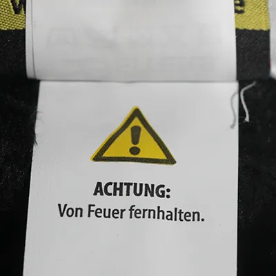 Black and white panda fancy-dress costume, intended for children, 850 mm of length and 380 mm of width. Size 74. Made from 100% polyester. Product sold online, in particular via www.deiters.de.