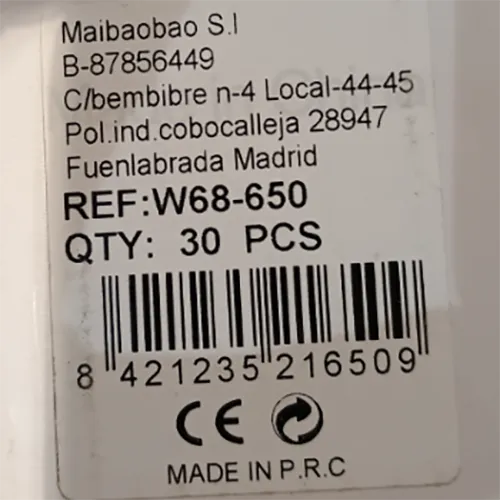 Electric kettle made of white and blue silicone plastic Voltage 110/220 V, frequency 50-60 Hz.