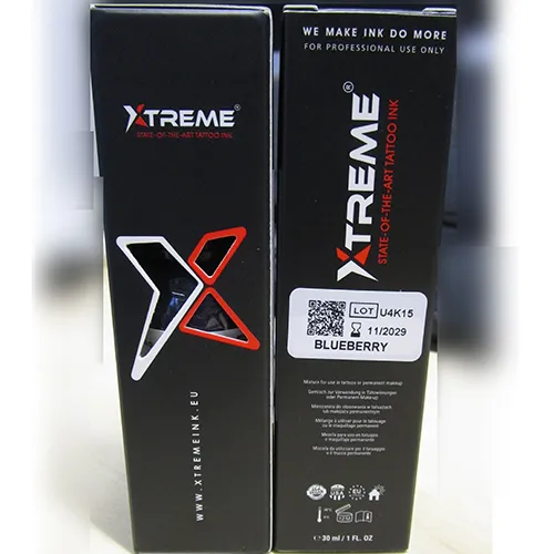 Tattoo ink, 30 ml, with expiration date 11/2029.  Product sold online, in particular via www.xtremeink.eu