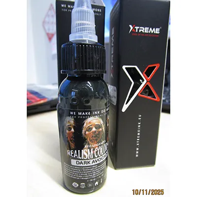Tattoo ink, 30 ml with expiration date 10/2029. Product sold online, in particular via www.xtremeink.eu.