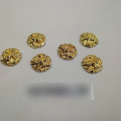 Gold-coloured metal pendant in the shape of a circle, 22x4.5 mm. The product is sold in pieces. Product sold online, in particular via jagam.sk.