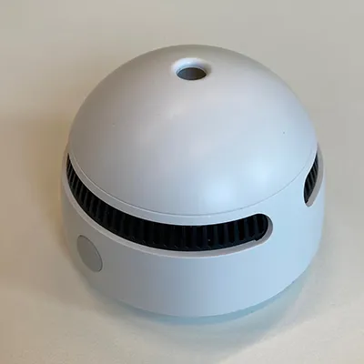 Round white and black smoke detector. Product sold online, in particular via Shein (unique product identifier: sr25090201121913177).