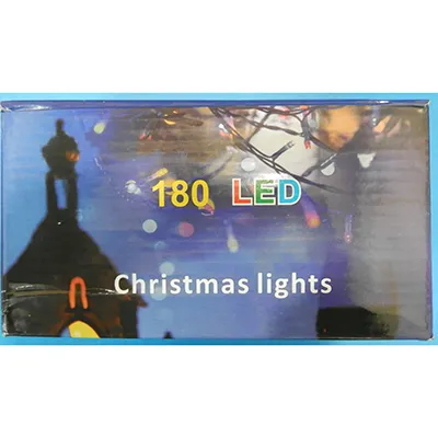 String-shaped decorative lighting chain with an 8-function flashing unit. Technical data: 220-240 V, 50Hz 60Hz, 11 W, Class 0.