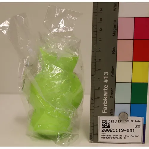 Rabbit shaped squishy toy.