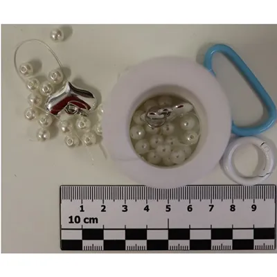 Soft toy, in the shape of a rabbit and a bear, with a key ring.