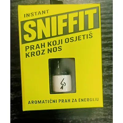 Energising white powder which is inhaled through the nose, 1 g. Product sold online, in particular via sniffit.life.