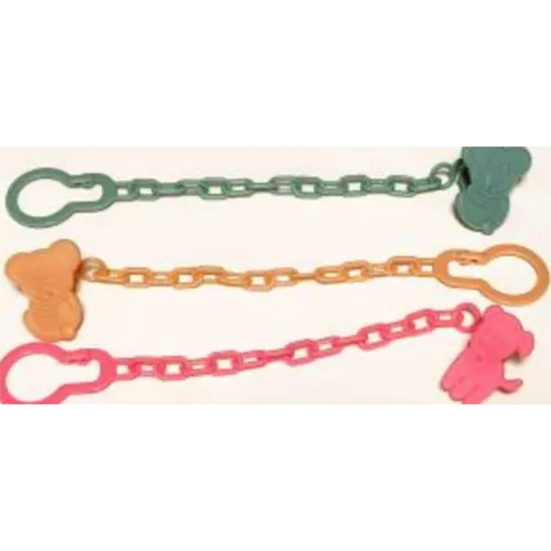 Plastic soother holders packaged in the shape of a koala, a dog, a penguin and a duck. Product sold online, in particular via Amazon (ASIN: B0FPLD6XP1).