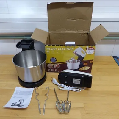 Mixer with a bowl. Product sold online, in particular via AliExpress (unique product identifier: 1005009049973879)