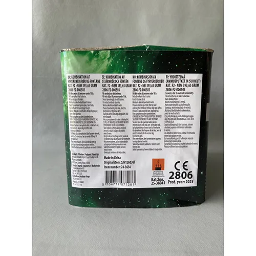 Combination of shot tubes and fountain with 36 shots.