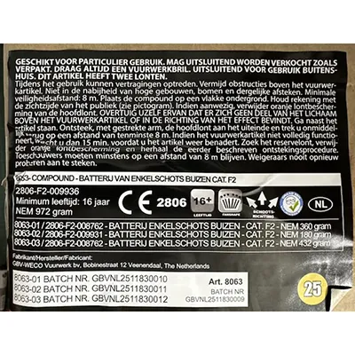 GBV-Weco Vuurwerk B.V. - Fireworks