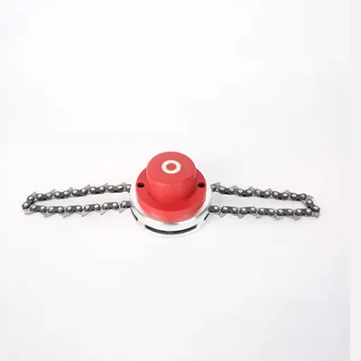 Flail-type cutting attachment with two chainsaw chains. Product sold online, in particular via Alibaba (unique identifier: 1601611205352).