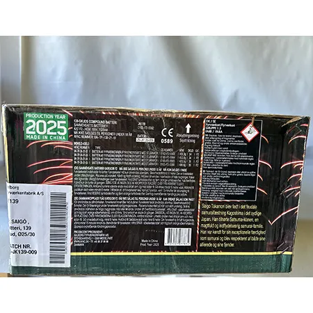 Compound firework with 139 shots.