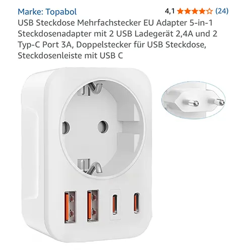 Topabol - USB power adaptor