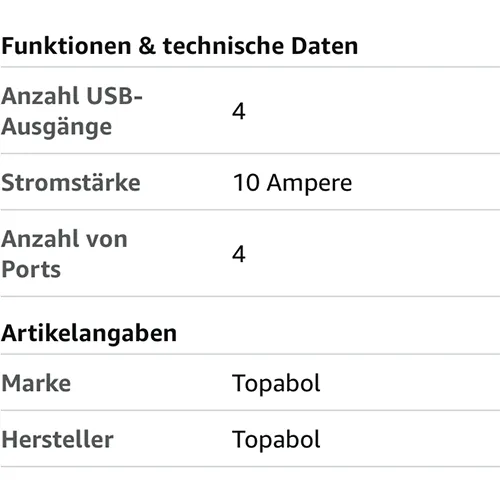 Topabol - USB power adaptor