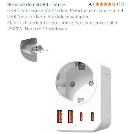 SIGRILL - USB power adaptor