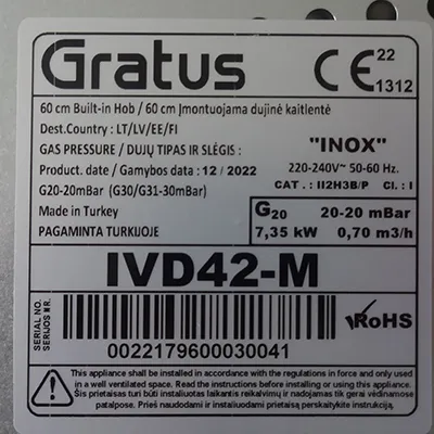 Gratus - Gas stove
