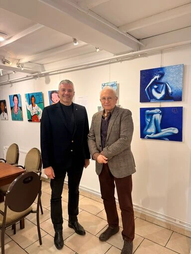 Meeting between Sorin Mierlea , President of InfoCons Consumer Protection , and Liviu Hopârtean , President of the Belgian-Romanian Cultural House Arthis in Brussels